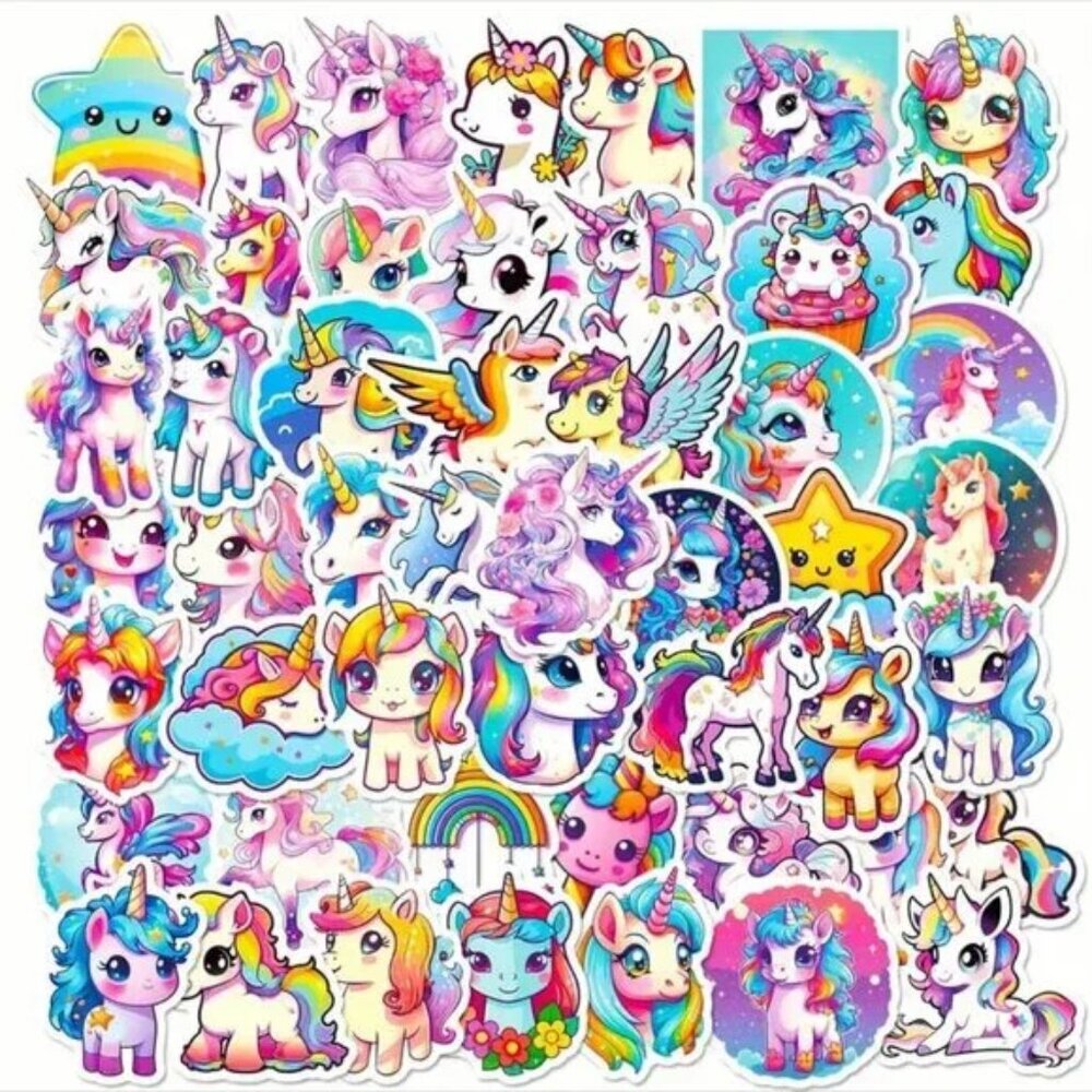 My‎ Little Pony Unicorn Character Cartoon Stickers (25 pc) SUPER CUTE!!!